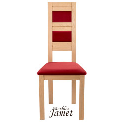 Chaise - ZARA -  Contemporaine  en Chêne massif et tissu