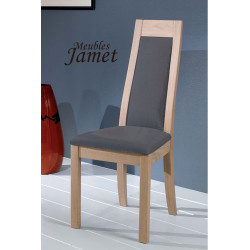 Chaise - CERAM - Contemporaine en Chêne massif et tissu