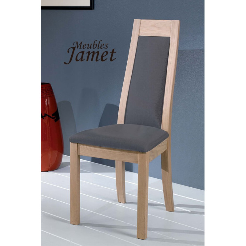Chaise - CERAM - Contemporaine en Chêne massif et tissu