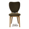 Chaise - COSY - Contemporaine en chêne massif et tissu