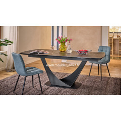 Table ATHENES Dessus Céramique Piètement Métal