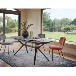 Table - NAIROBI - Dessus Céramique piètement métal