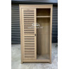 Armoire contemporaine deux portes coulissantes en chêne massif