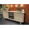 Meuble Enfilade Style contemporain portes coulissantes rideaux A5843