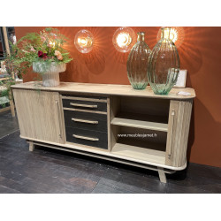 Meuble Enfilade Style contemporain portes coulissantes rideaux A5843