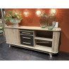 Meuble Enfilade Style contemporain portes coulissantes rideaux A5843