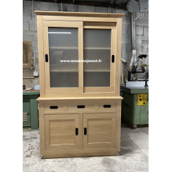 Meuble Vaisselier style contemporain 100 % Chêne Massif