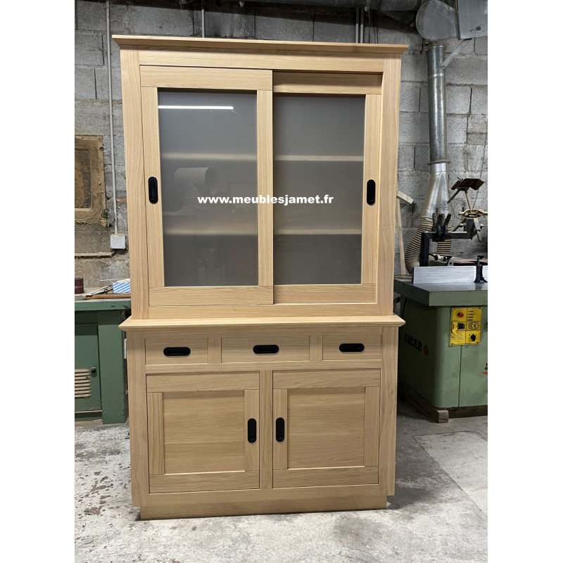 Meuble Vaisselier style contemporain 100 % Chêne Massif