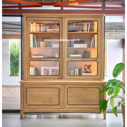 Bibliothèque style contemporain portes coulissantes