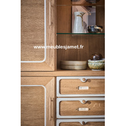 Vitrine Style Atelier en chêne