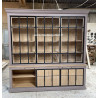 Meuble Vaisselier Style Industriel 6 portes coulissantes