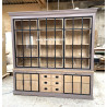 Meuble Vaisselier Style Industriel 6 portes coulissantes
