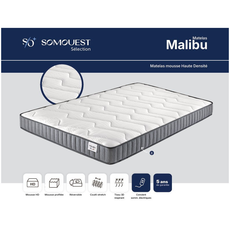 Matelas Mousse  MALIBU  SOMOUEST