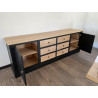 Meuble bas 4 portes style contemporain en chêne