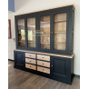Meuble vaisselier deux corps style contemporain en chêne