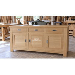 Meuble enfilade 3 portes en chêne naturel | Meubles Jamet