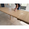 Table ovale fabrication sur mesure en chêne massif 3 allonges