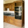 Cuisine rustique en bois angle droit - MEUBLES JAMET