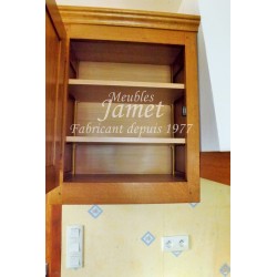 Petite cuisine rustique fonctionnelle en bois - MEUBLES JAMET