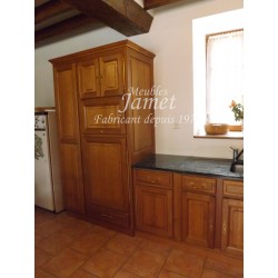 Cuisine rustique large en bois - MEUBLES JAMET