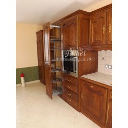 Cuisine rustique en bois long - MEUBLES JAMET