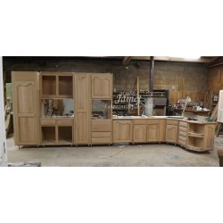 Cuisine rustique en bois long - MEUBLES JAMET