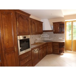 Cuisine rustique en bois long - MEUBLES JAMET