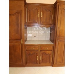 Cuisine rustique en bois long - MEUBLES JAMET