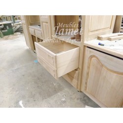 Cuisine rustique en bois long - MEUBLES JAMET