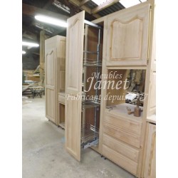 Cuisine rustique en bois long - MEUBLES JAMET