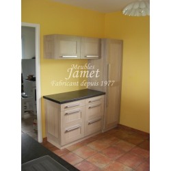 Cuisine contemporaine en bois simple et épurée - MEUBLES JAMET