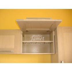 Cuisine contemporaine en bois simple et épurée - MEUBLES JAMET