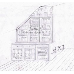 Bibliothèque sur mesure en bois - MEUBLES JAMET