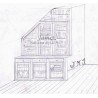 Bibliothèque sur mesure en bois - MEUBLES JAMET