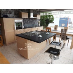 Cuisine contemporaine avec ilot central - MEUBLES JAMET