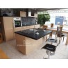 Cuisine contemporaine avec ilot central - MEUBLES JAMET