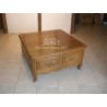 Table de salon carrée en bois - MEUBLES JAMET