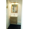 Salle de bain contemporaine lumineuse en bois - MEUBLES JAMET